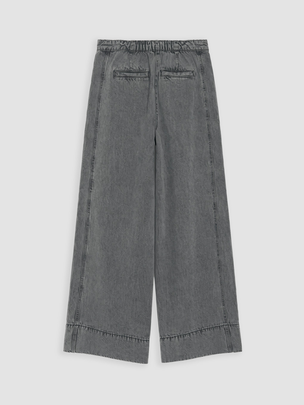 Elastic Waist Wideleg Jean-6