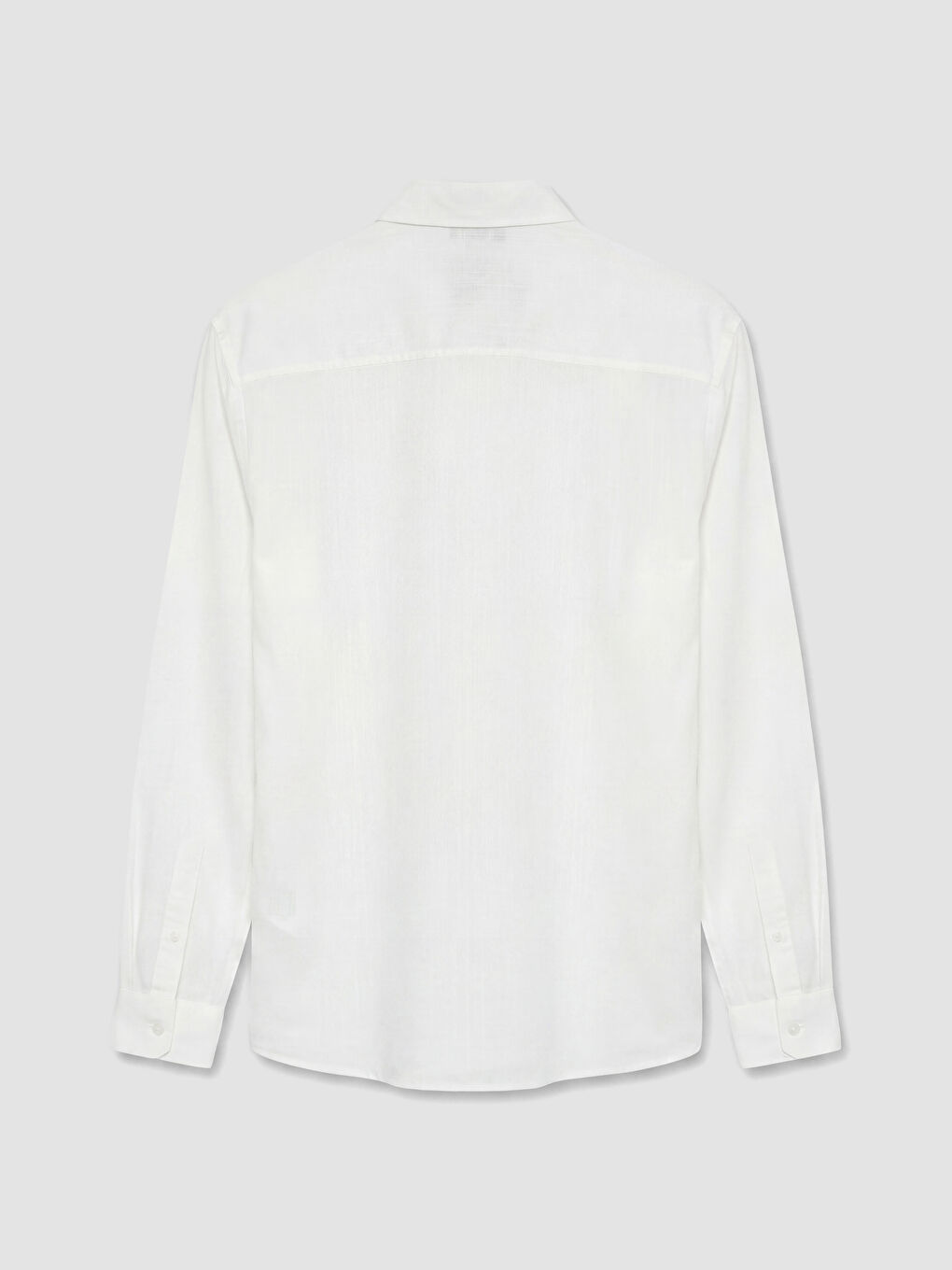 Beyaz Regular Fit Poplin Erkek Gömlek-2