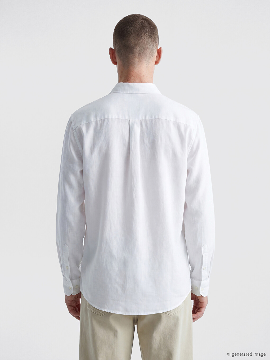 Beyaz Regular Fit Poplin Erkek Gömlek-2