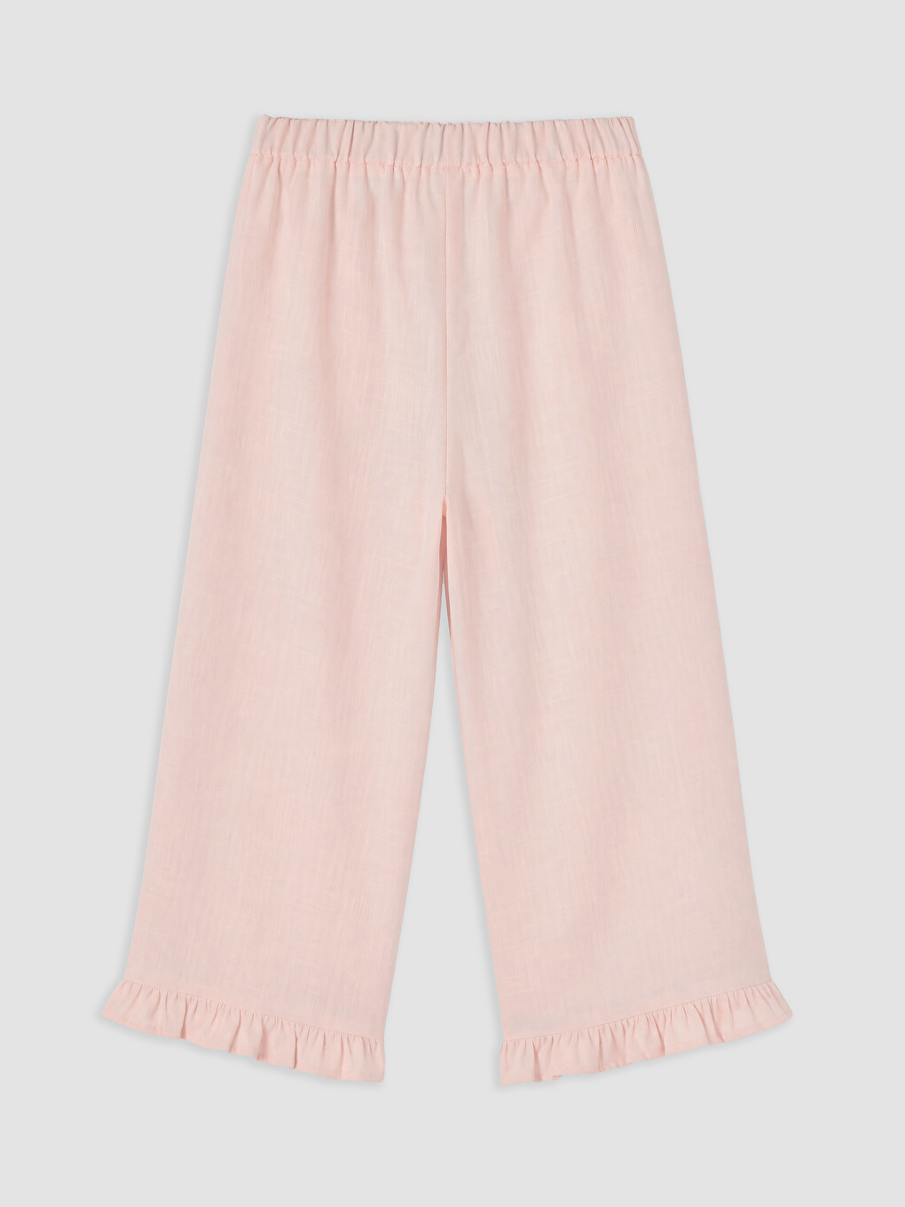 Pembe Kız Çocuk Kalp Nakışlı Pantolon-1