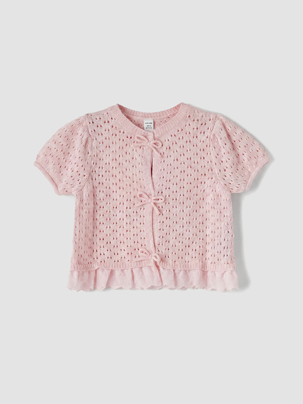 Pembe Kız Çocuk Triko Hırka