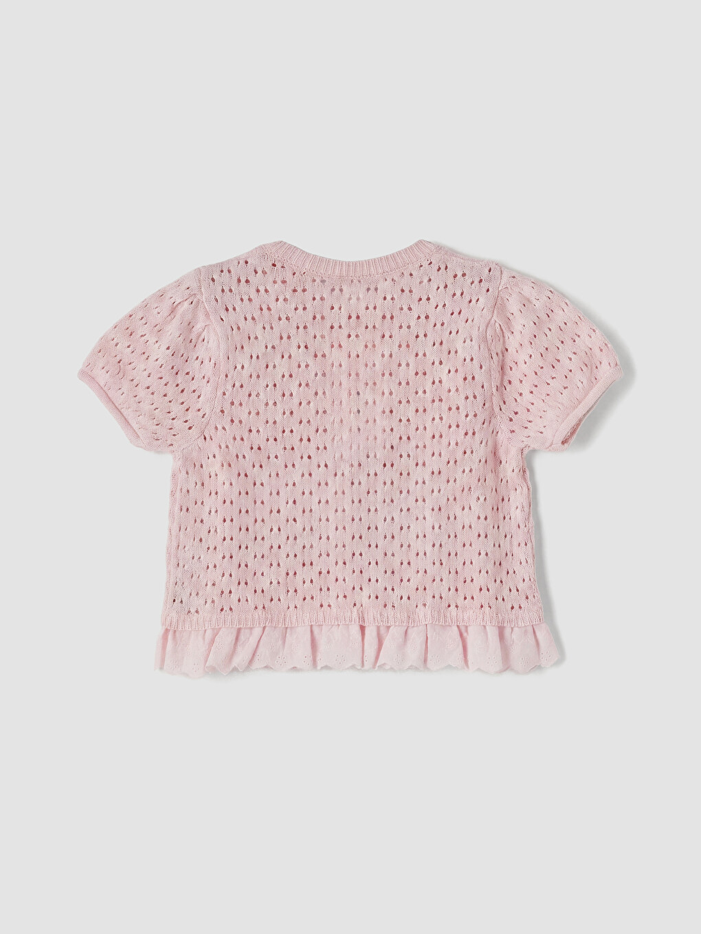 Pembe Kız Çocuk Triko Hırka-2