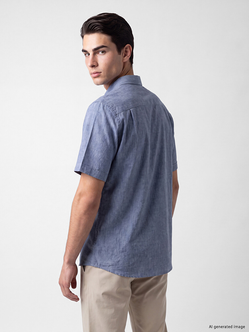 Regular Fit Canvas Men's Shirt-3