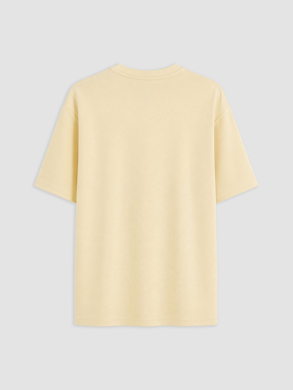 Bej Relax Fit Soft Touch Erkek Tişört-1