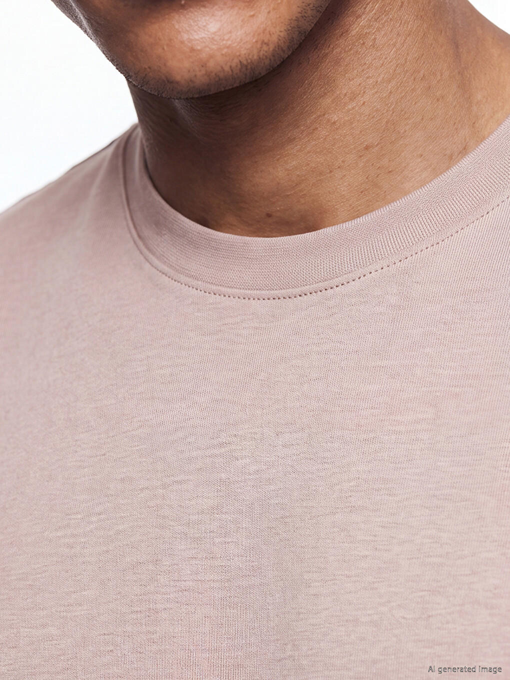 Pembe Relax Fit Soft Touch Erkek Tişört-2
