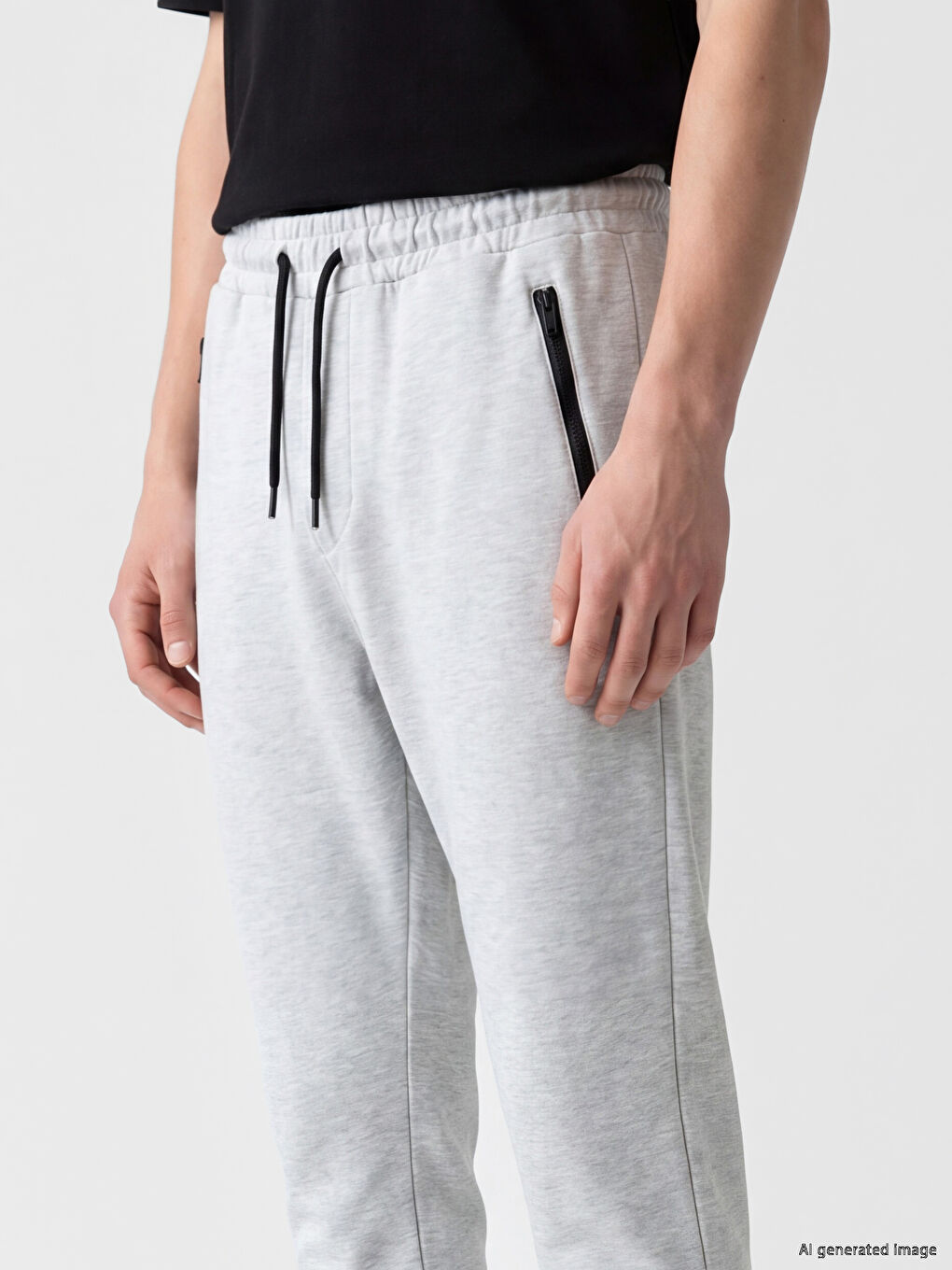 Gri Regular Fit Erkek Jogger Eşofman Altı-2