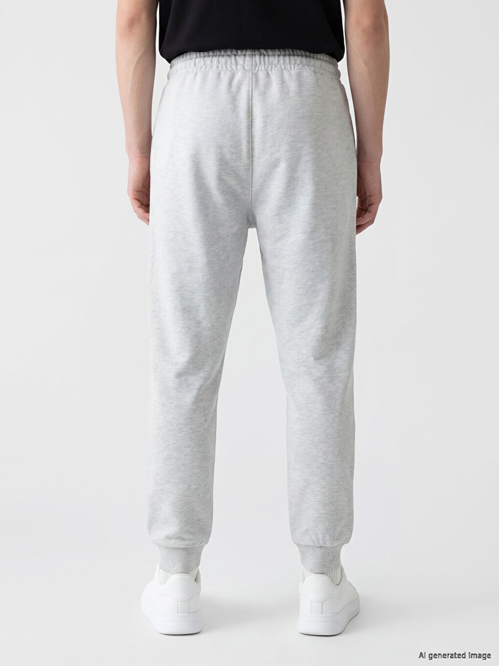 Gri Regular Fit Erkek Jogger Eşofman Altı-3