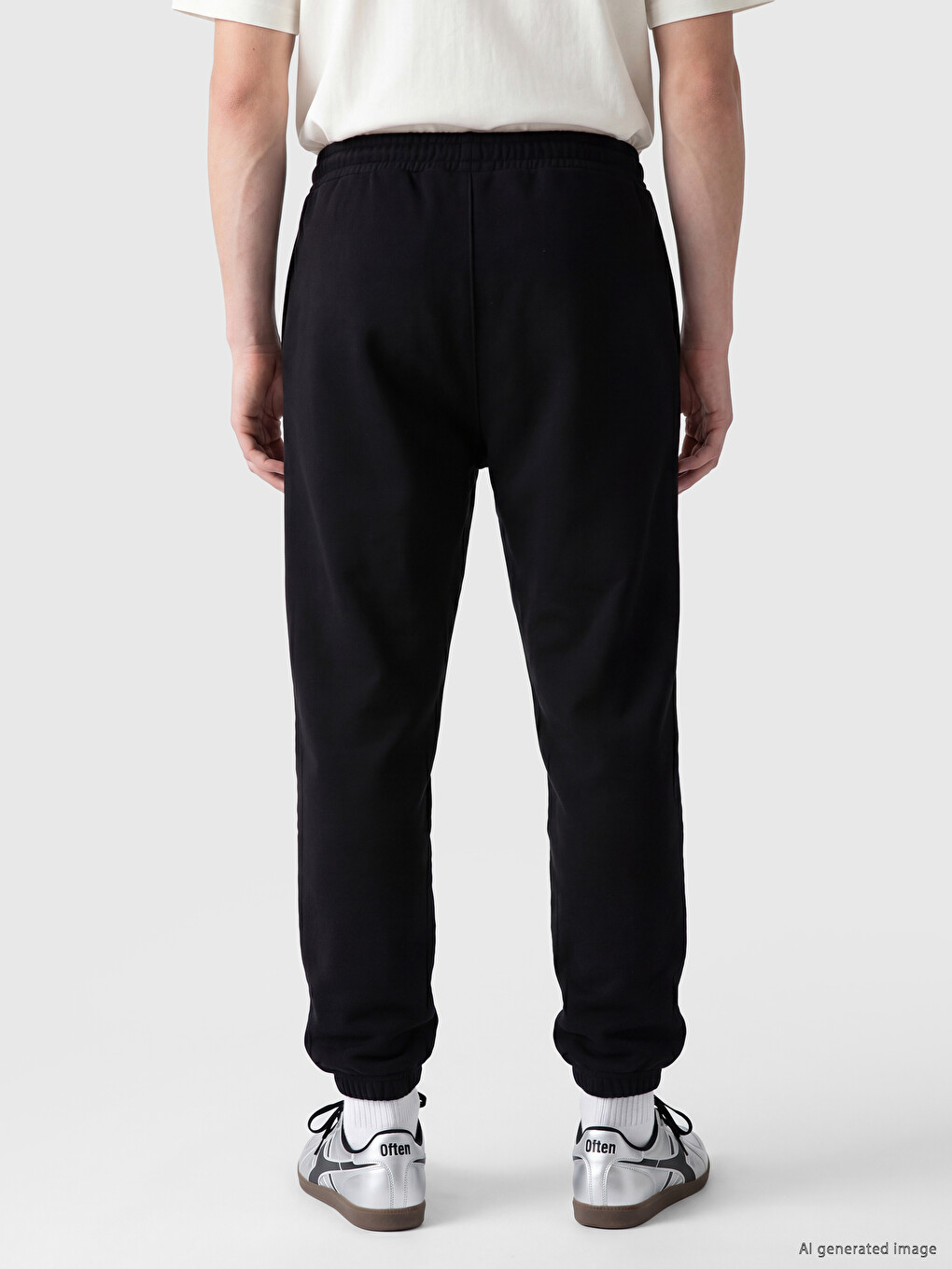 Siyah Regular Fit Erkek Jogger Eşofman Altı-3