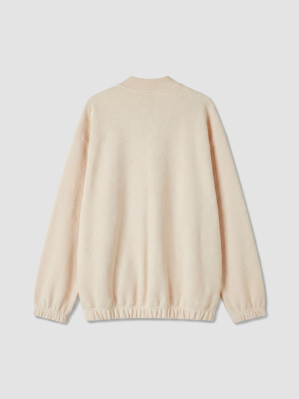 Bej Kolej Yaka Erkek Çocuk Fermuarlı Sweatshirt-2