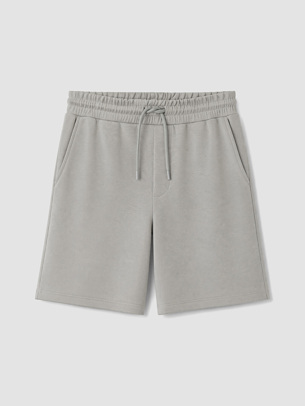 Gri Regular Fit Soft Touch Erkek Şort-4