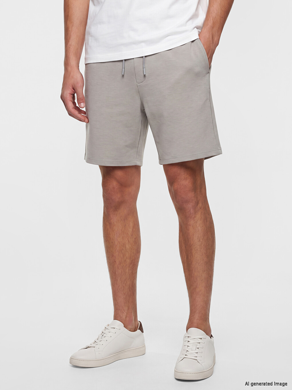 Gri Regular Fit Soft Touch Erkek Şort