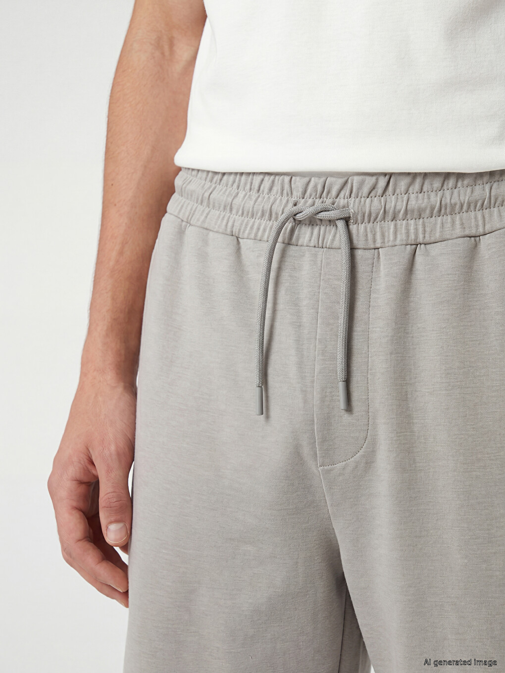 Gri Regular Fit Soft Touch Erkek Şort-2