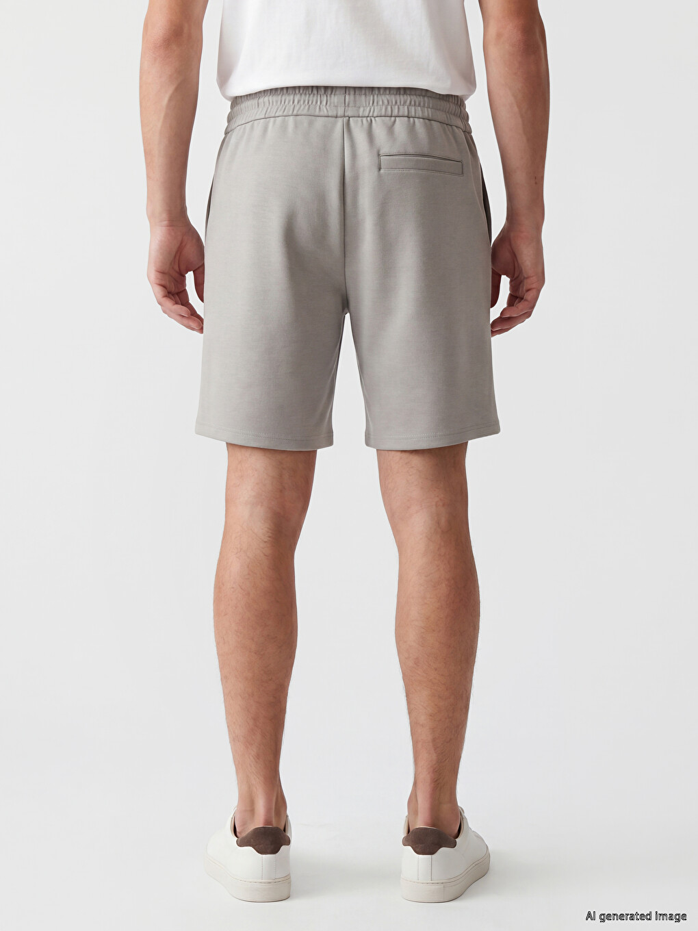 Gri Regular Fit Soft Touch Erkek Şort-3