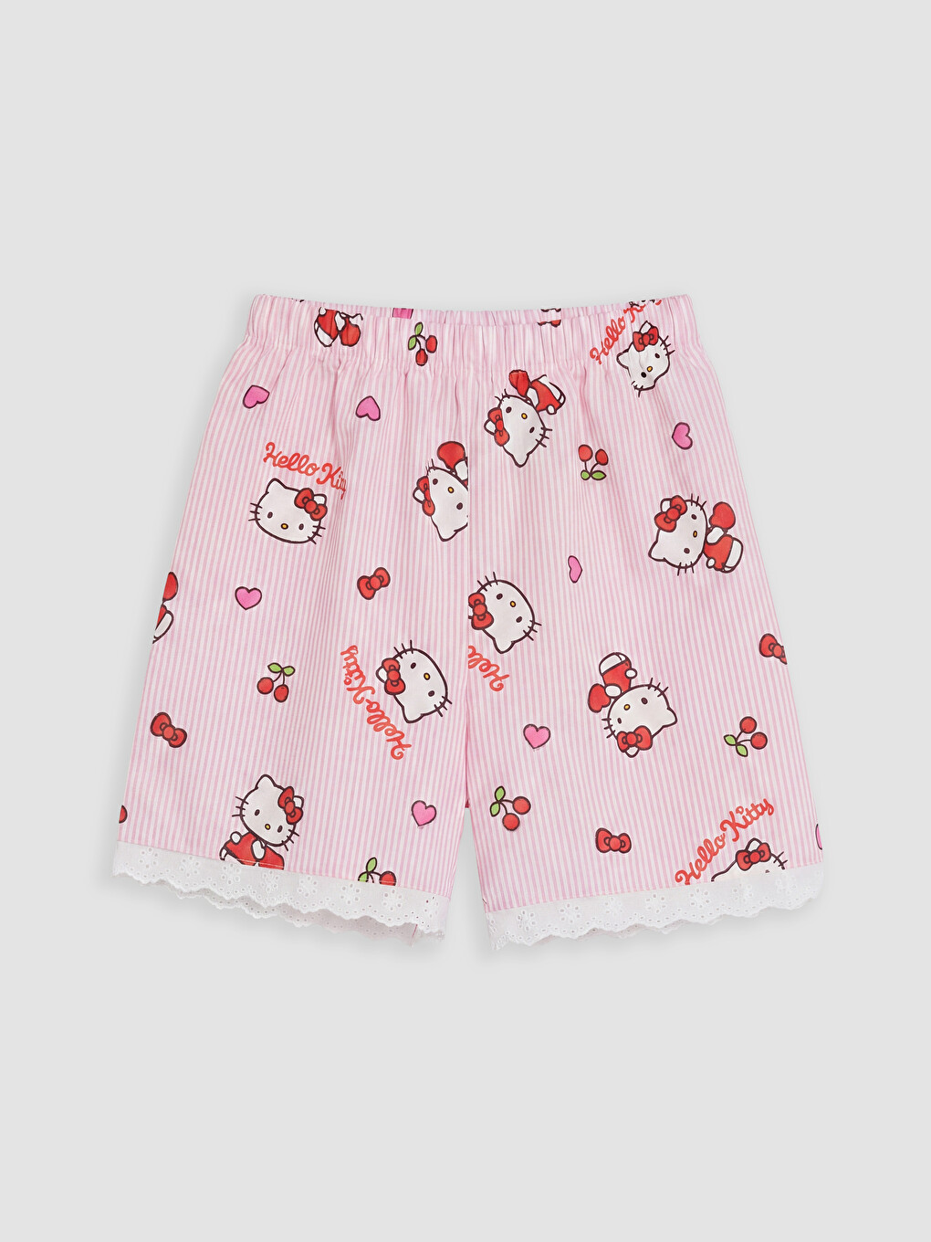 Pembe Hello Kitty Baskılı Kız Çocuk Pijama Takımı-4