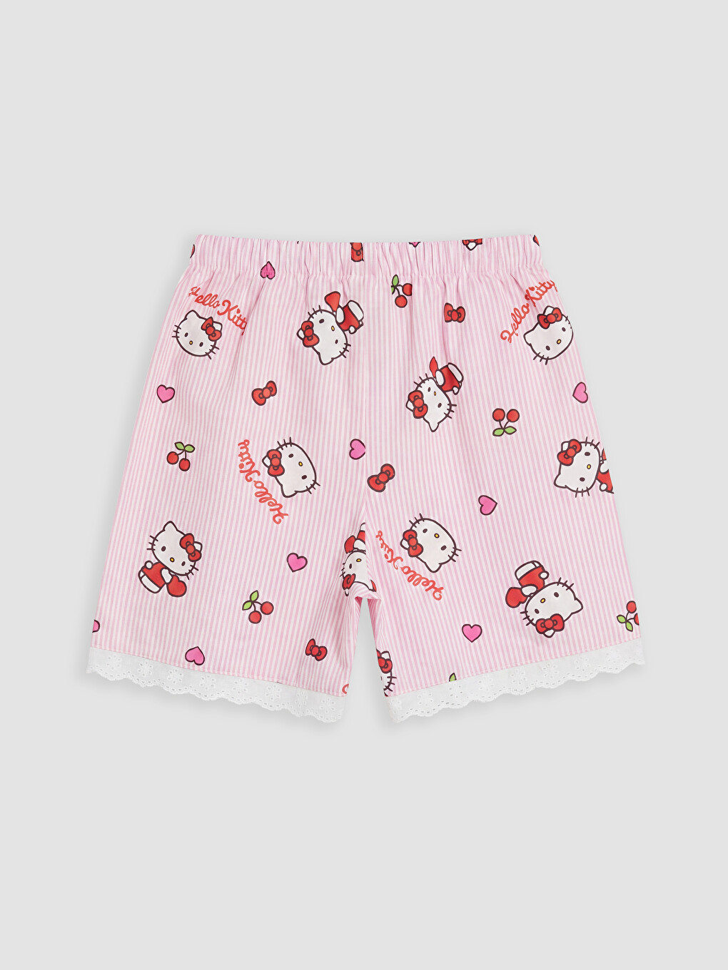 Pembe Hello Kitty Baskılı Kız Çocuk Pijama Takımı-5