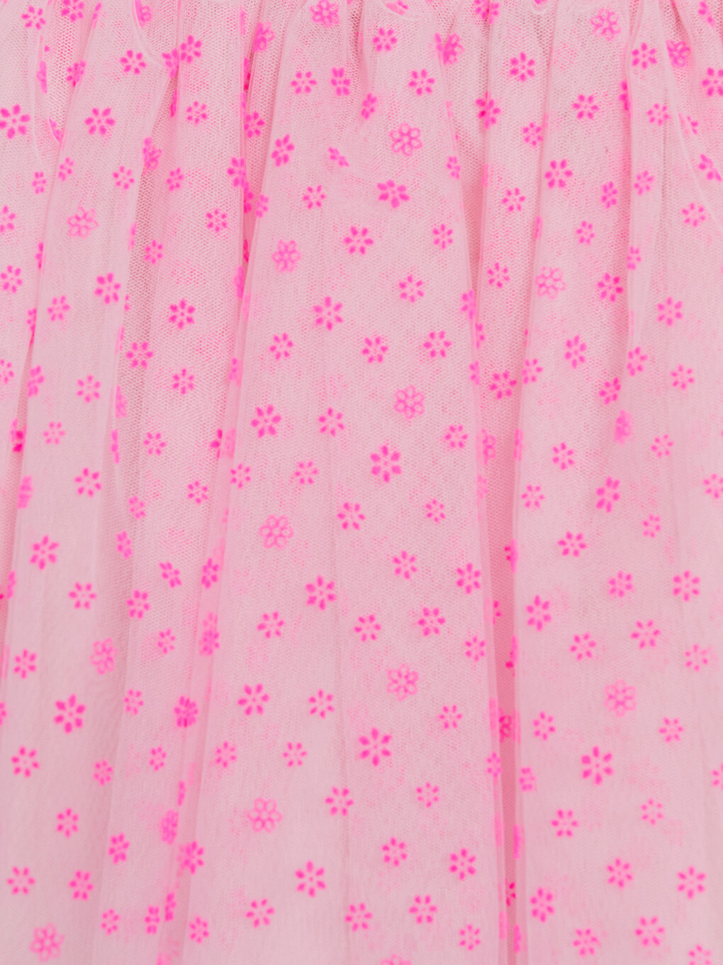 Pembe Kız Çocuk Çiçek Desenli Tütü Etek-1