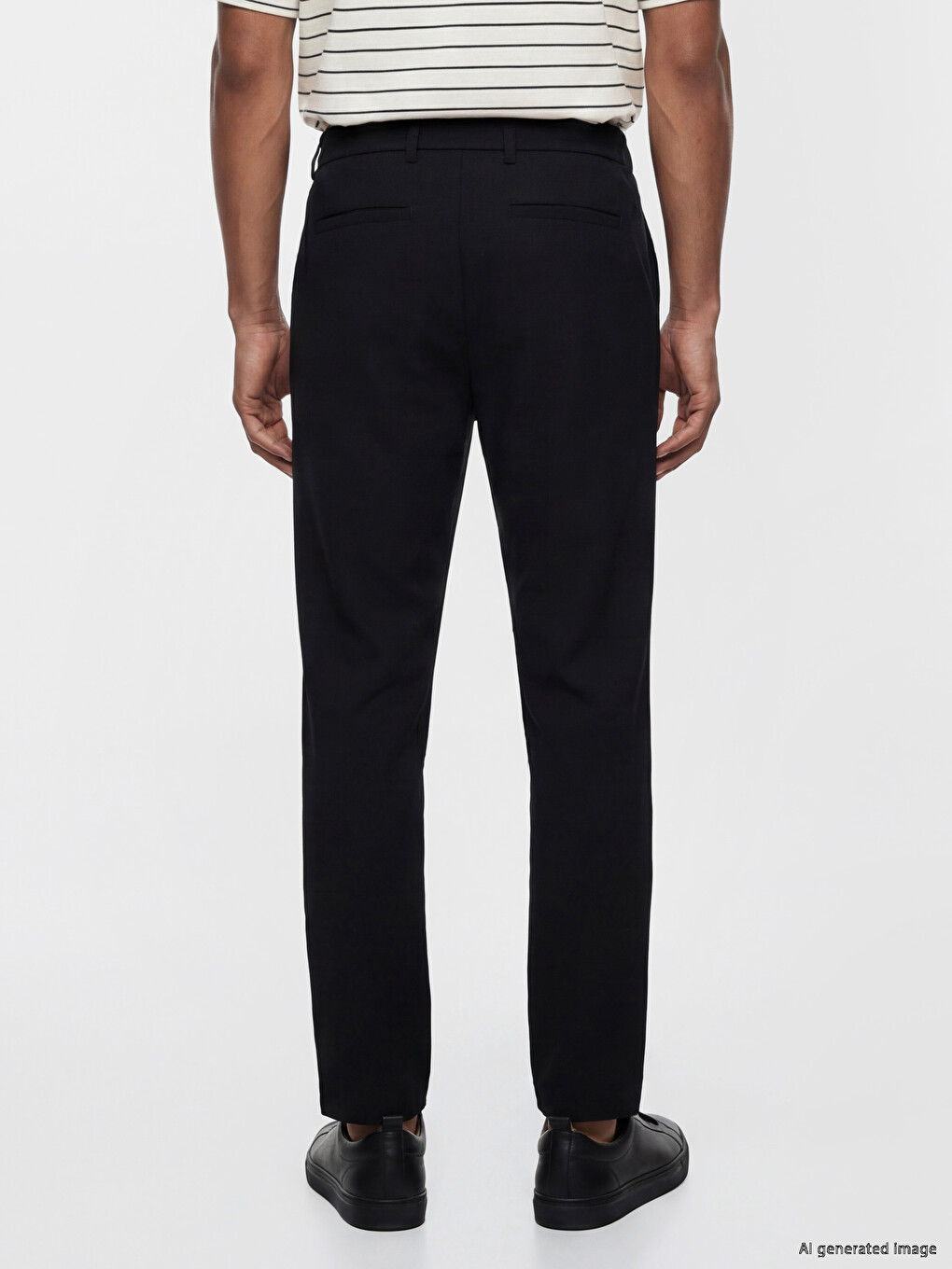 Siyah Regular Fit Erkek Pantolon-3