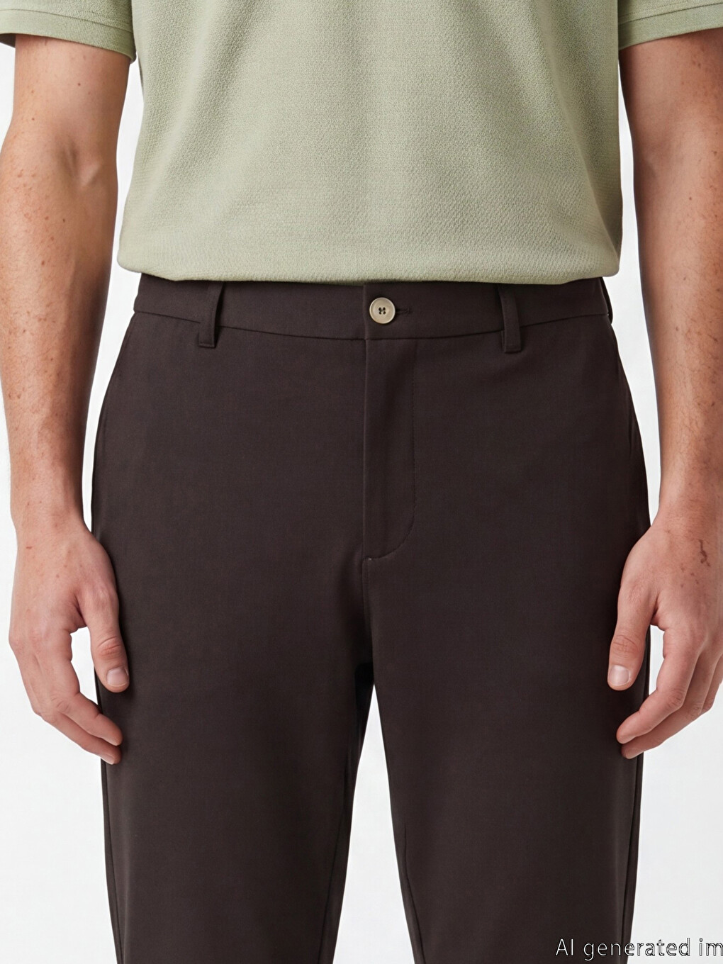 Kahverengi Regular Fit Erkek Pantolon-2
