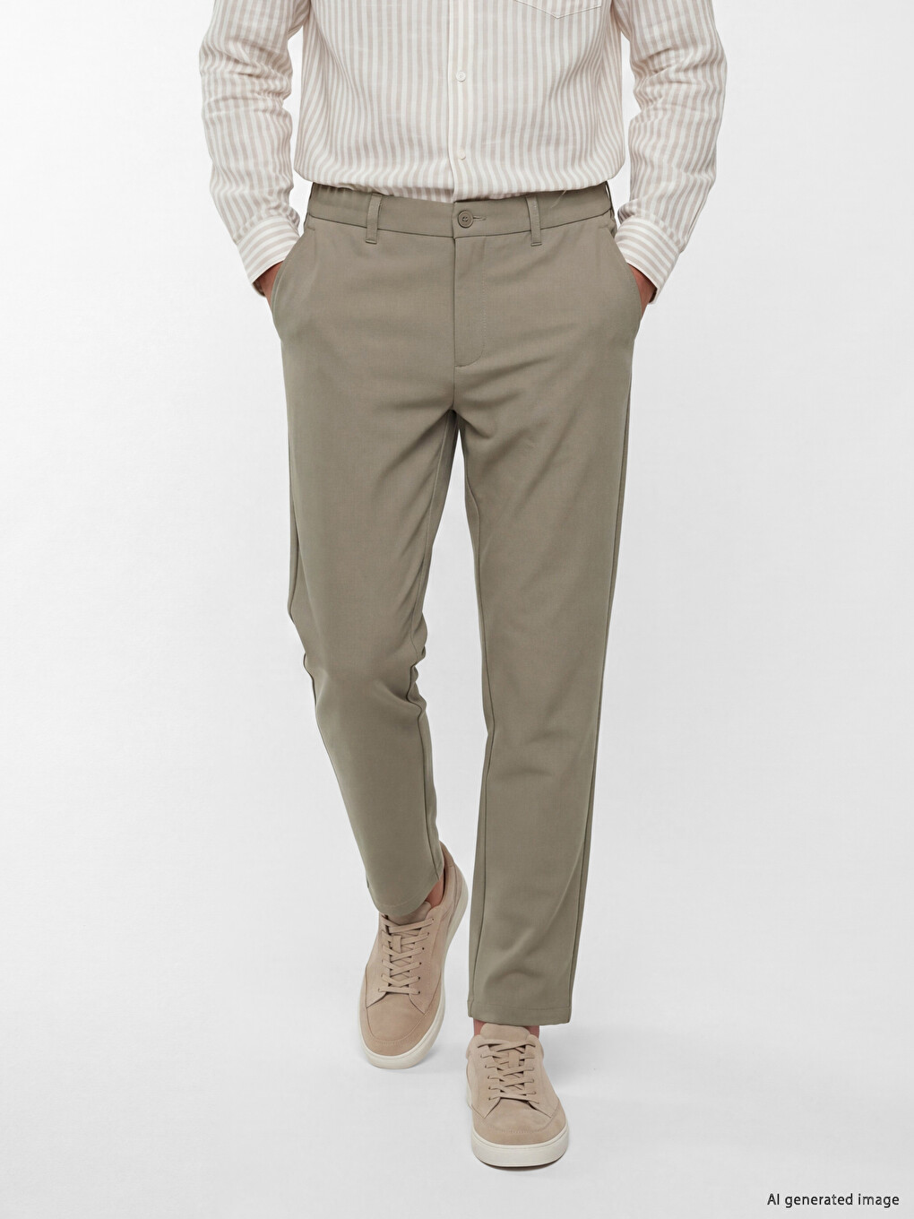 Bej Regular Fit Erkek Pantolon