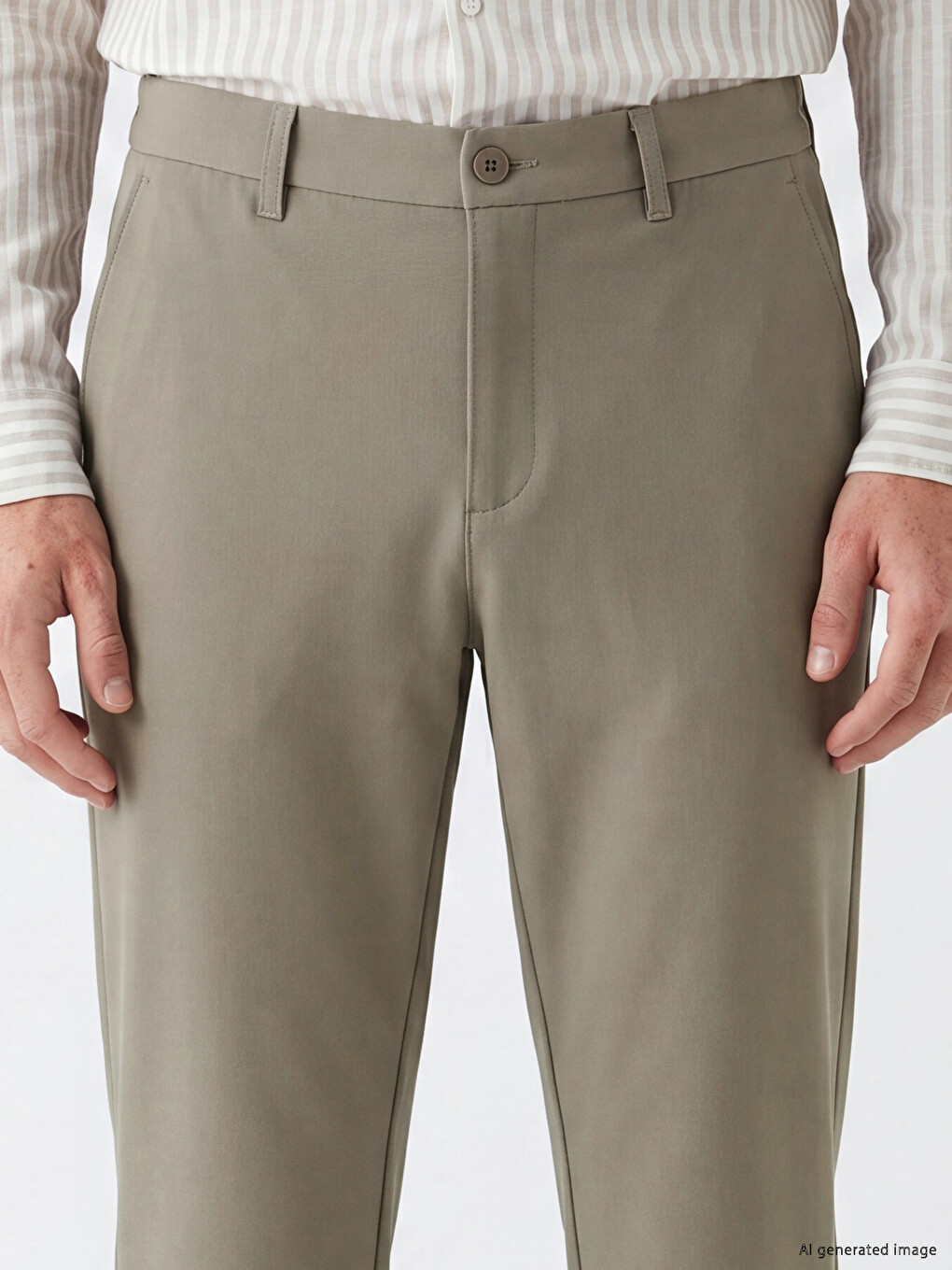 Bej Regular Fit Erkek Pantolon-2