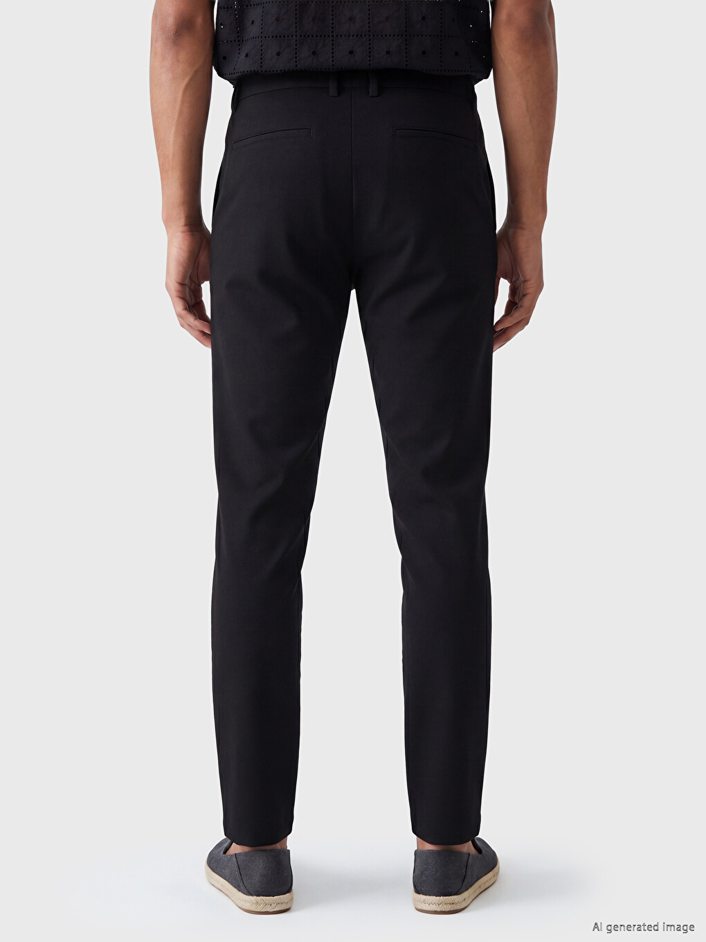 Siyah Regular Fit Erkek Pantolon-3