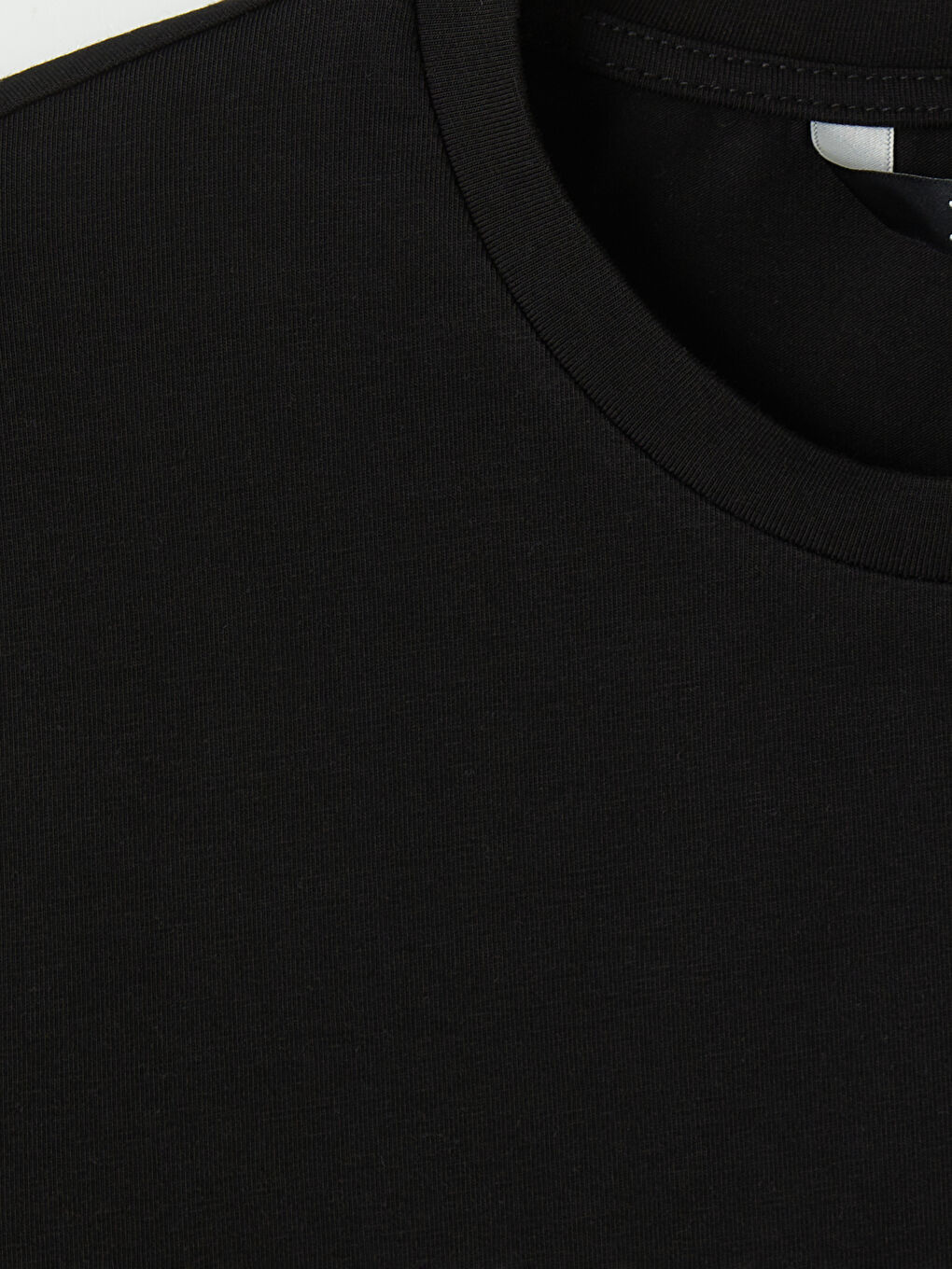 Siyah Slim Fit Basic Esnek Erkek Tişört-6