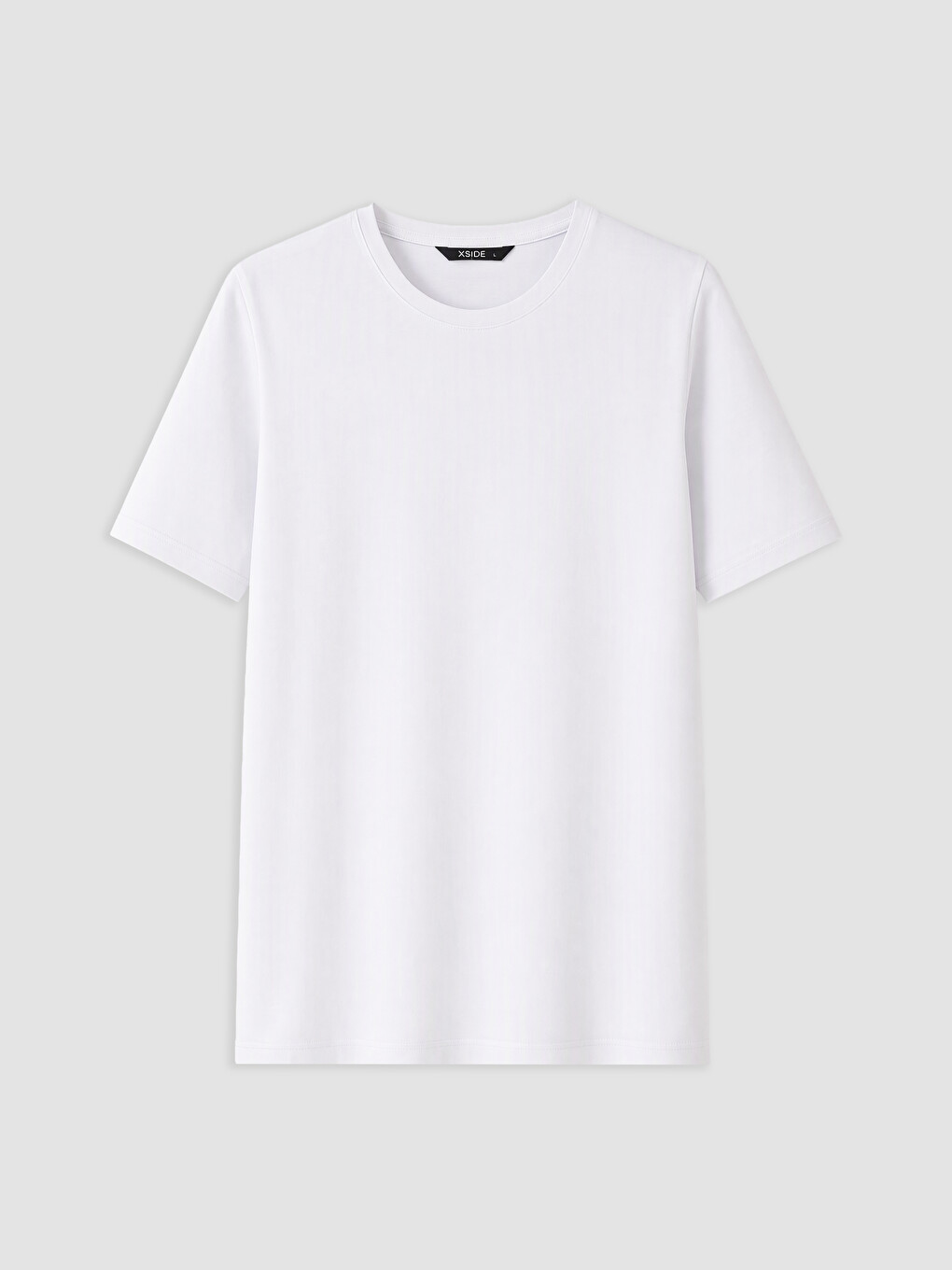 Beyaz Slim Fit Basic Esnek Erkek Tişört-4