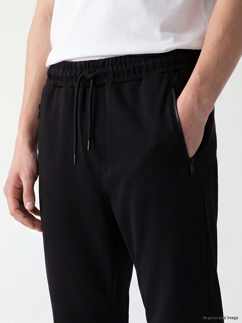 Siyah Regular Fit Erkek Jogger Eşofman Altı-2
