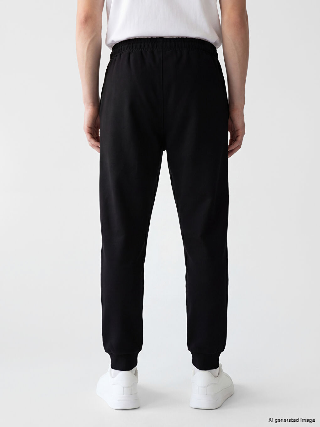 Siyah Regular Fit Erkek Jogger Eşofman Altı-3