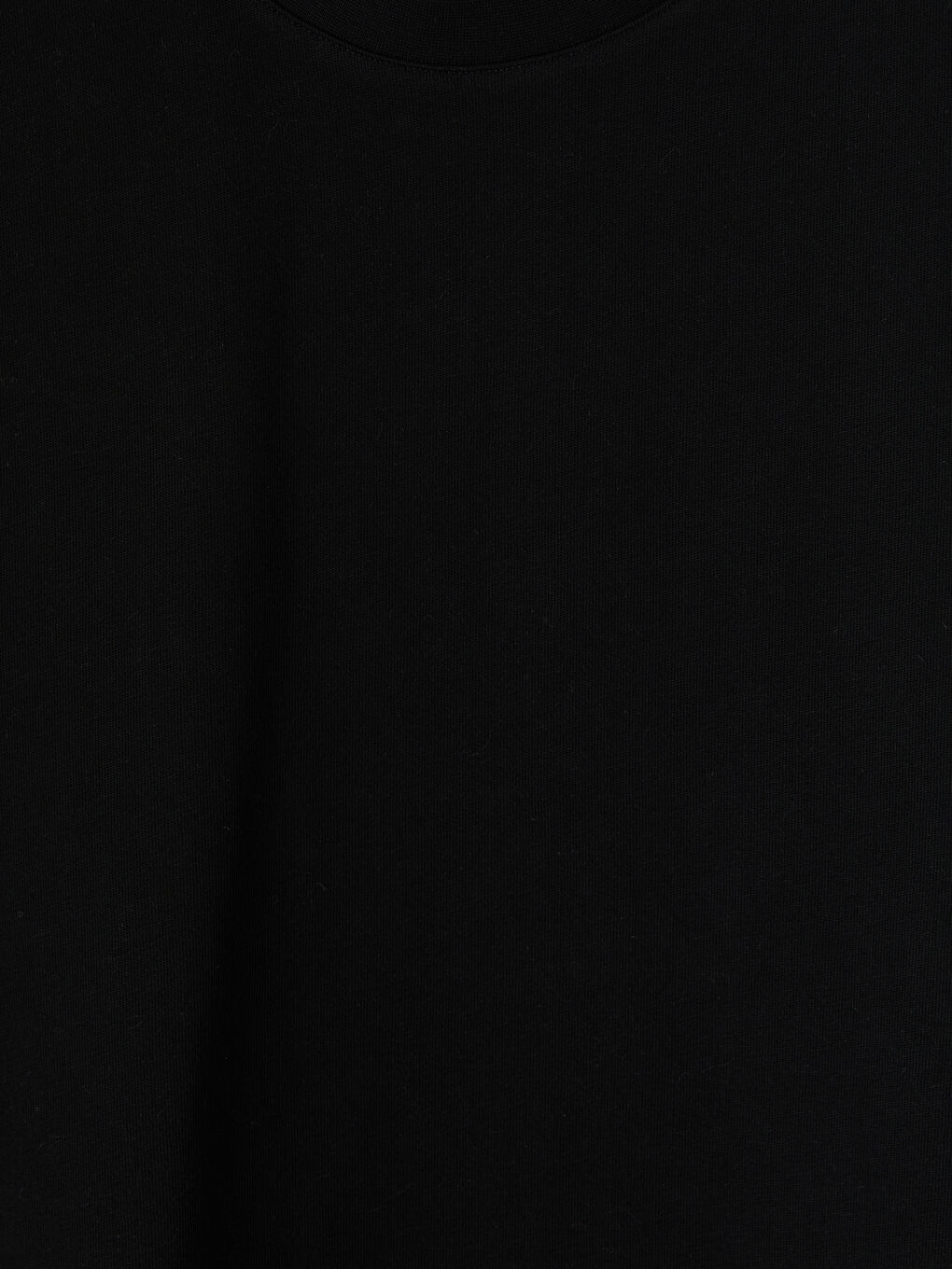 Siyah Loose Fit %100 Pamuk Basic Tişört-6