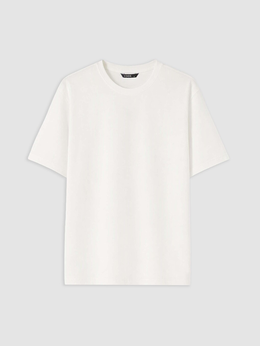 Beyaz Loose Fit %100 Pamuk Basic Tişört-4