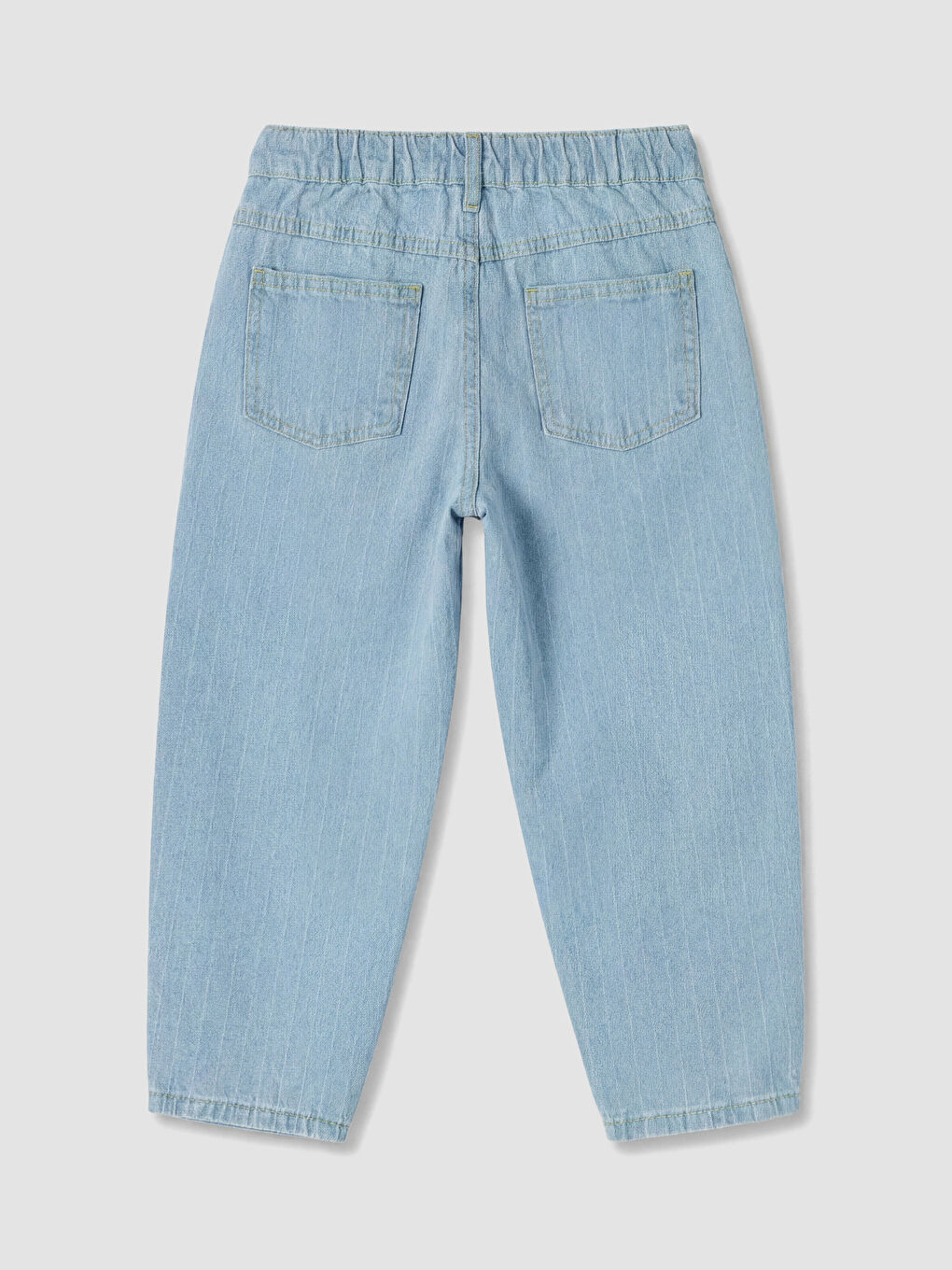 İndigo Loose Fit Çizgili Erkek Çocuk Jean Pantolon-2