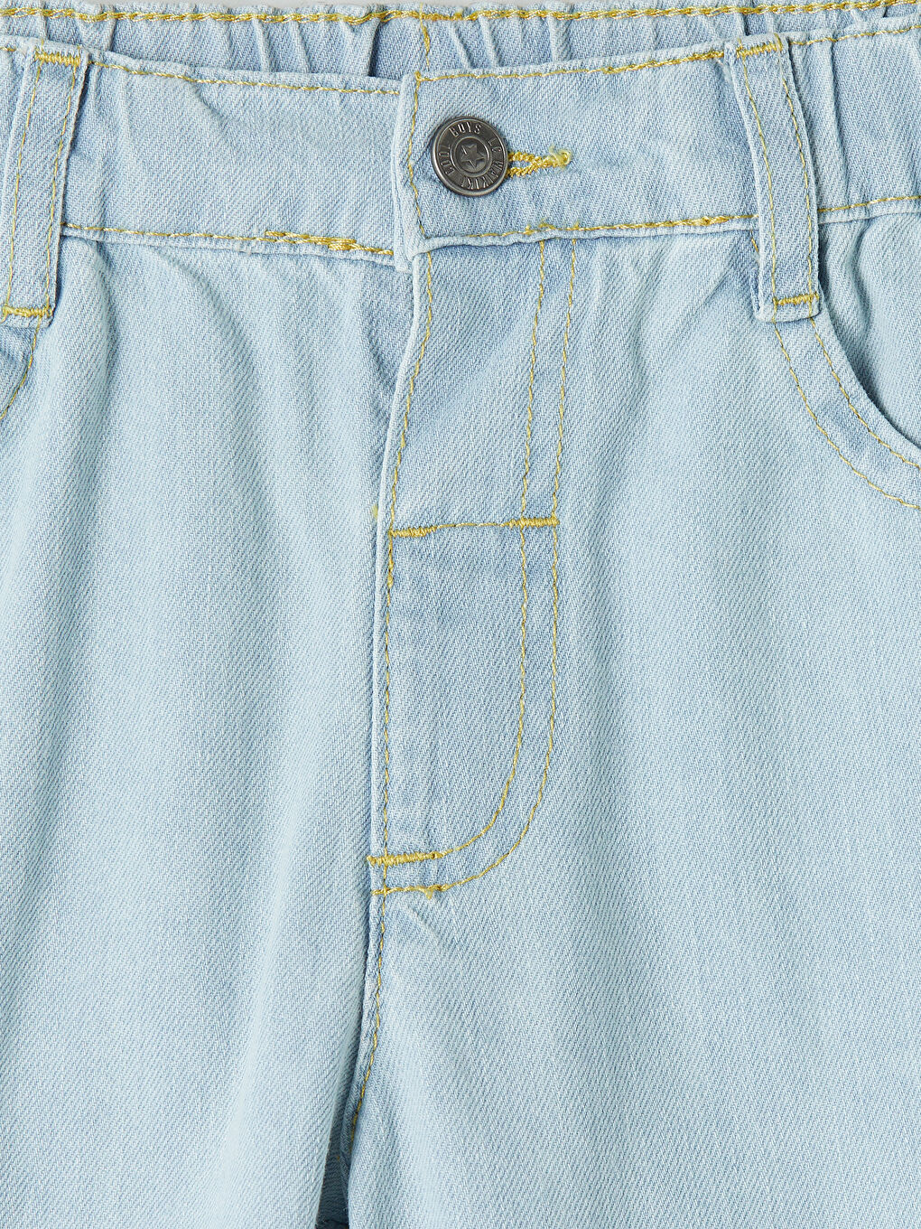 İndigo Baggy Fit Beli Lastikli Erkek Çocuk Jean Pantolon-1