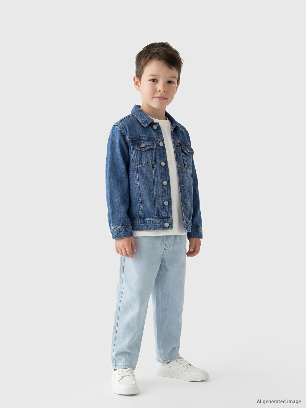 İndigo Baggy Fit Beli Lastikli Erkek Çocuk Jean Pantolon