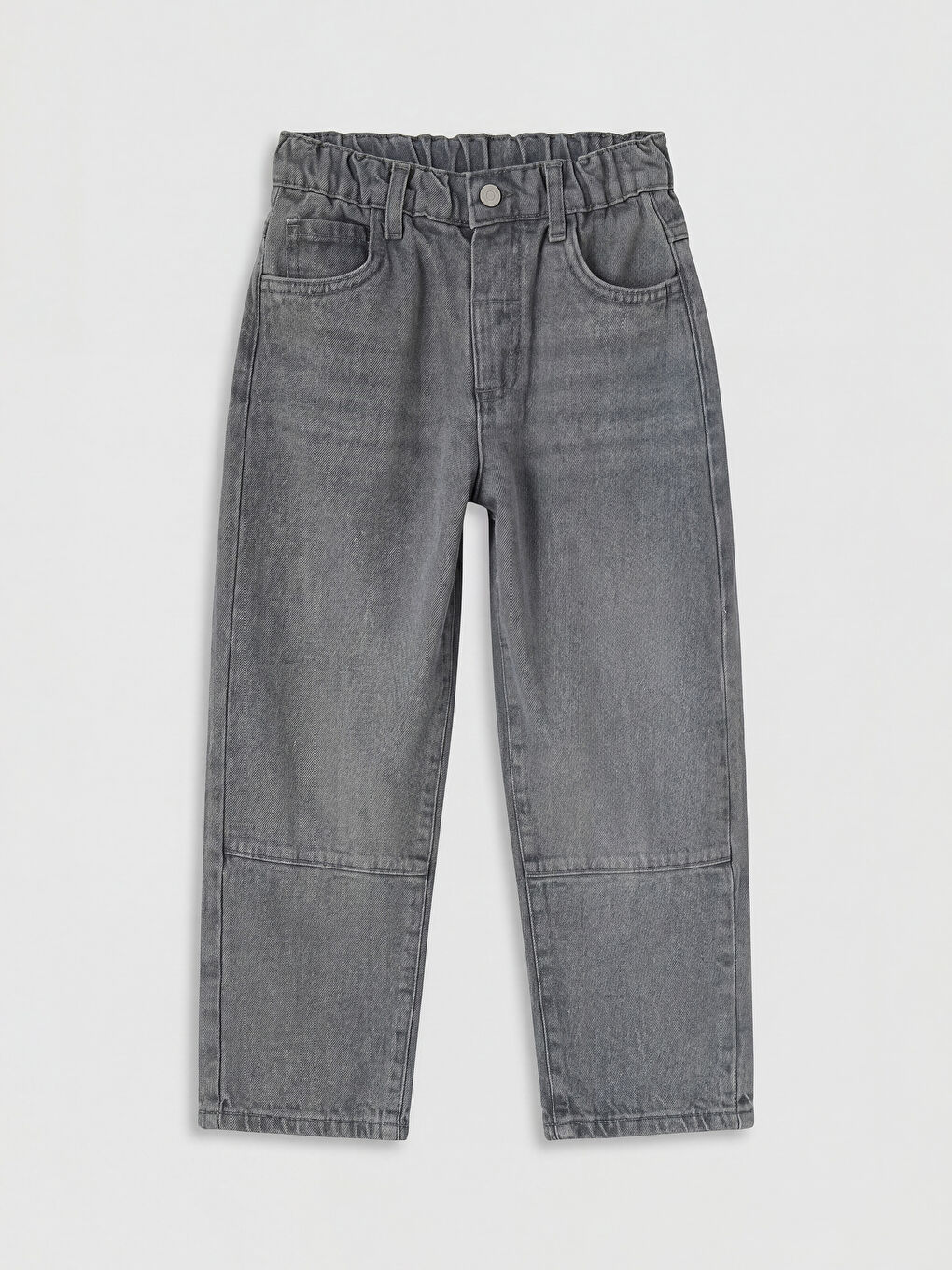Gri Baggy Fit Erkek Çocuk Jean Pantolon