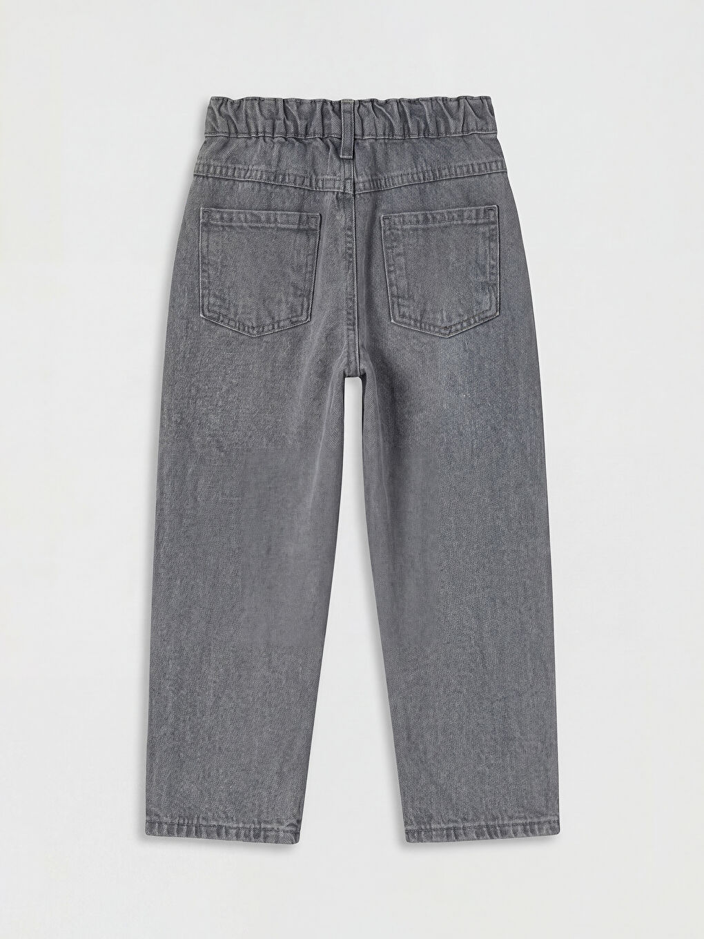 Gri Baggy Fit Erkek Çocuk Jean Pantolon-1