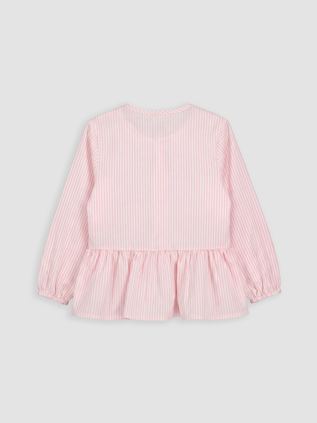 Pembe Kız Çocuk Nakışlı Gömlek ve Süveter-3