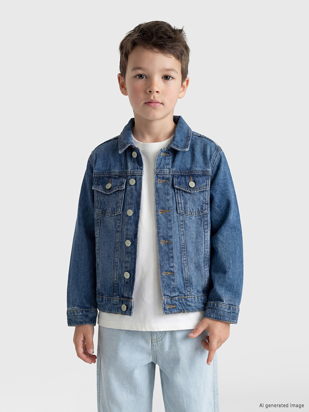 İndigo Erkek Çocuk Jean Ceket