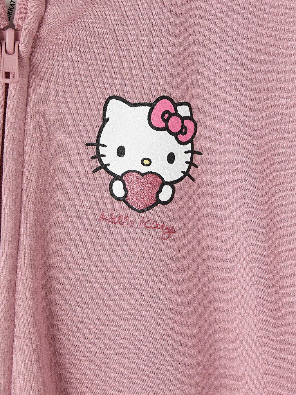 Lila Bisiklet Yaka Hello Kitty Baskılı Kız Çocuk Sweatshirt-1