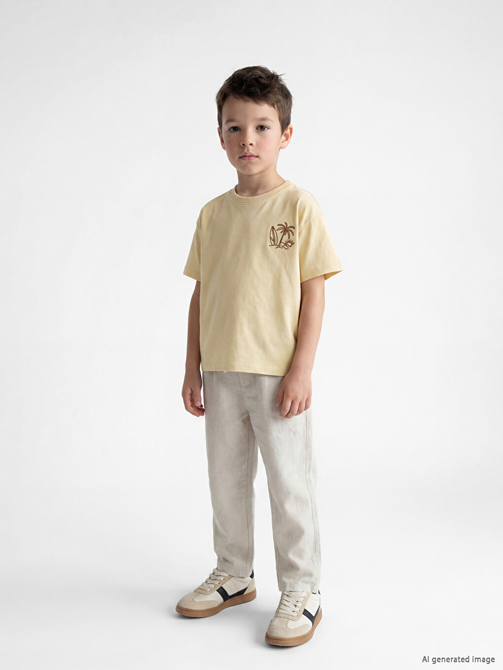 Bej Regular Fit Erkek Çocuk Pantolon