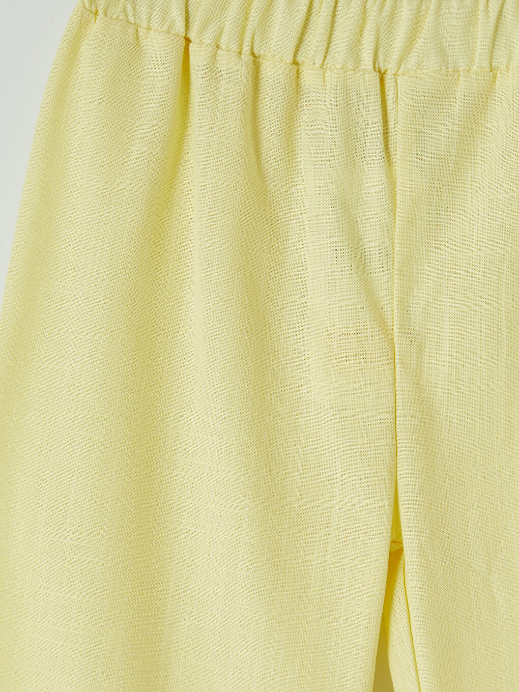 Sarı Kız Çocuk Poplin Pantolon-2