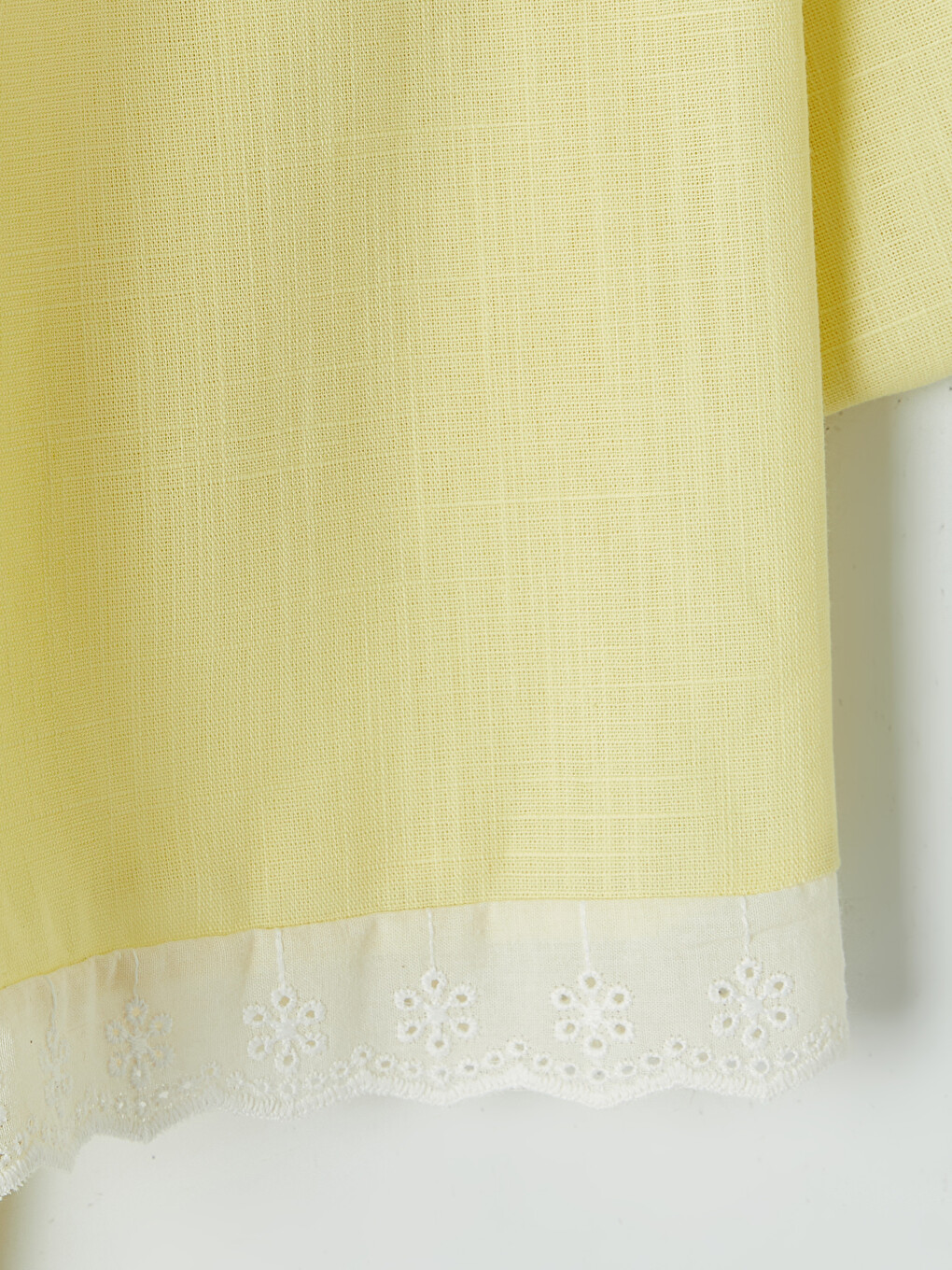 Sarı Kız Çocuk Poplin Pantolon-3