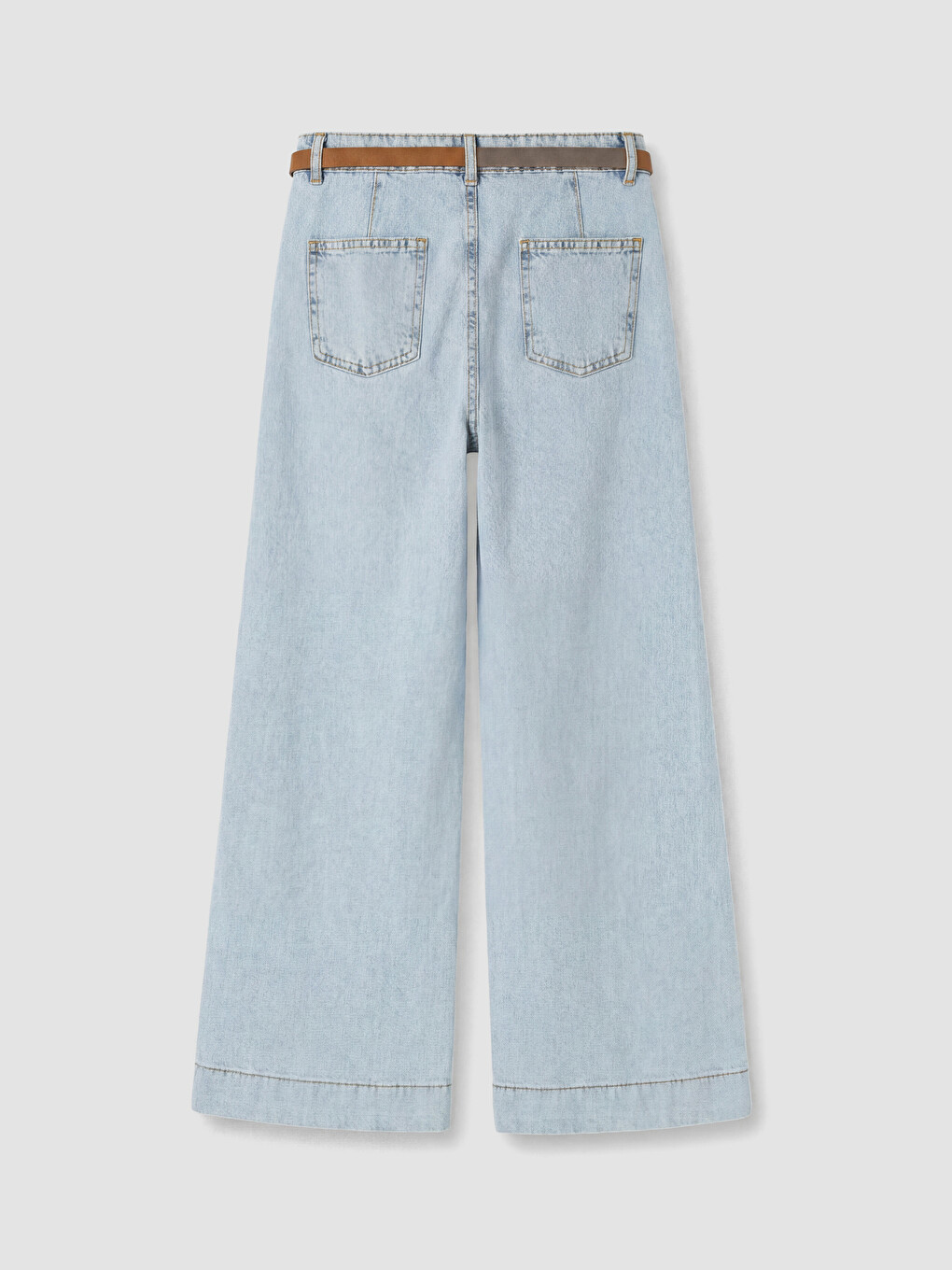 Mavi Wideleg Kız Çocuk Jean Kapri-2