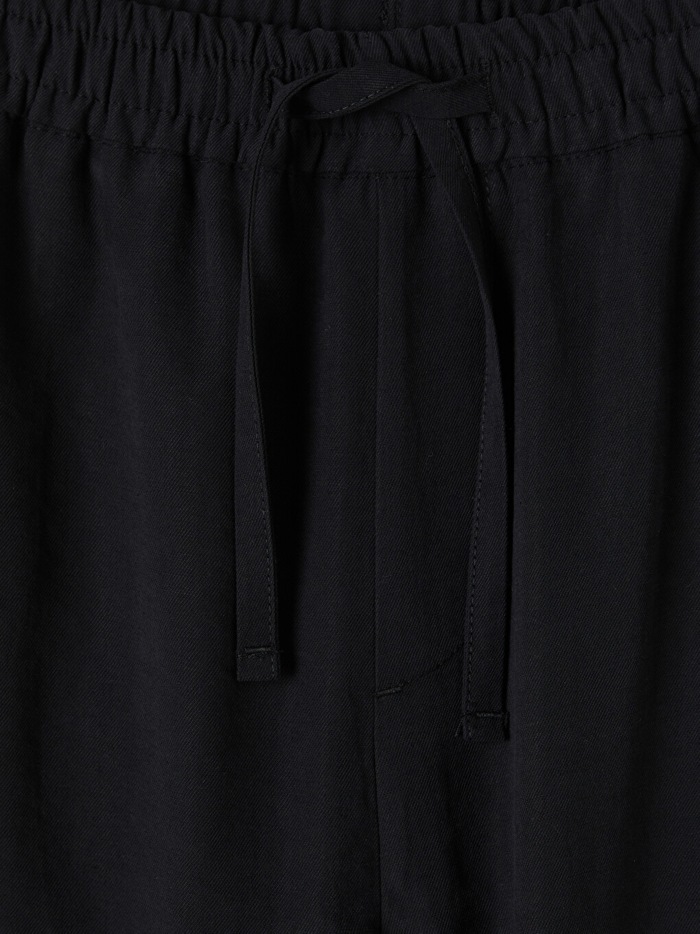 Siyah Regular Fit Keten Görünümlü Erkek Pantolon-5