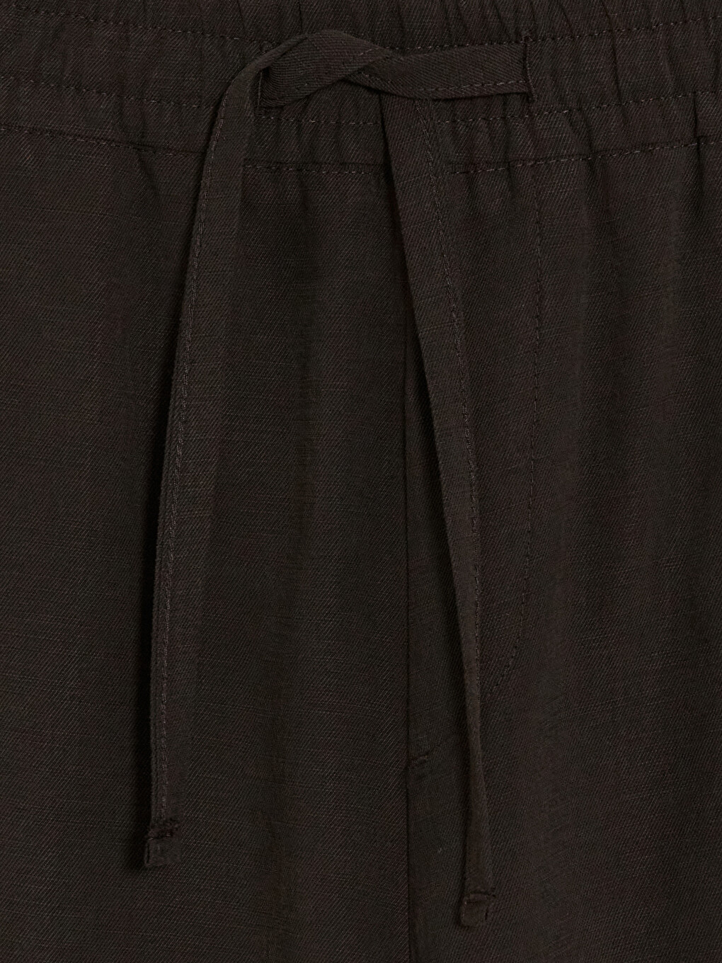 Kahverengi Regular Fit Keten Görünümlü Erkek Pantolon-5