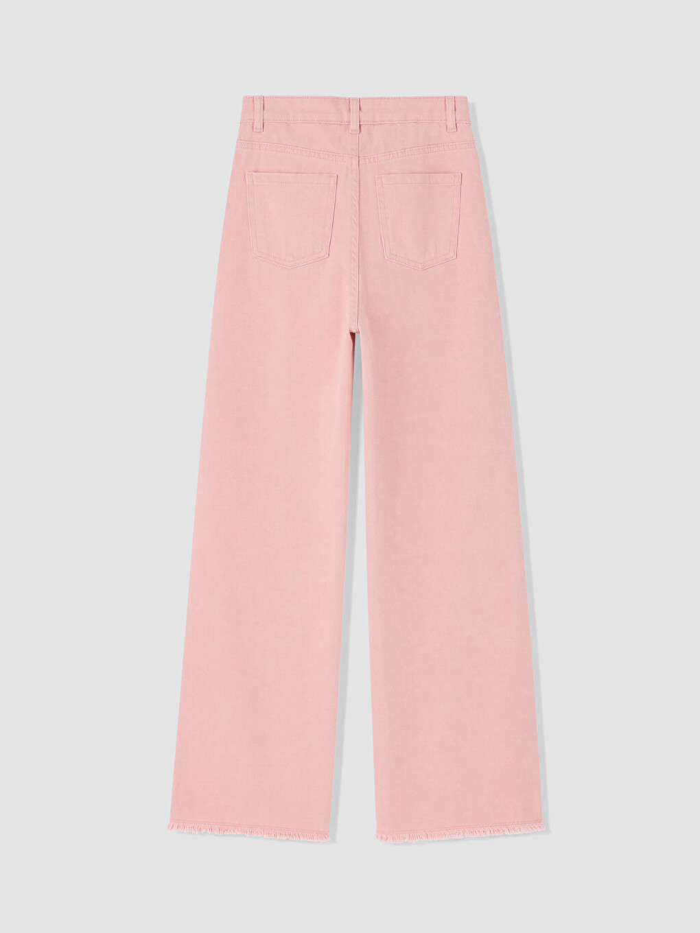 Pembe Wideleg Taşlı Kız Çocuk Jean Pantolon-2
