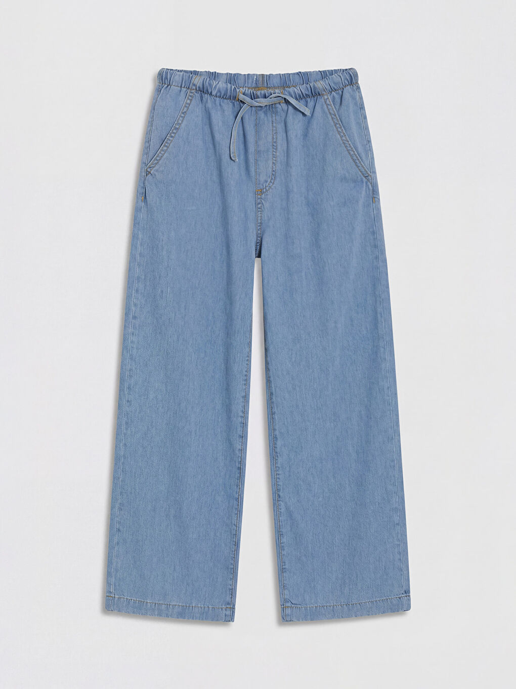 Mavi Wideleg Kız Çocuk Jean Pantolon