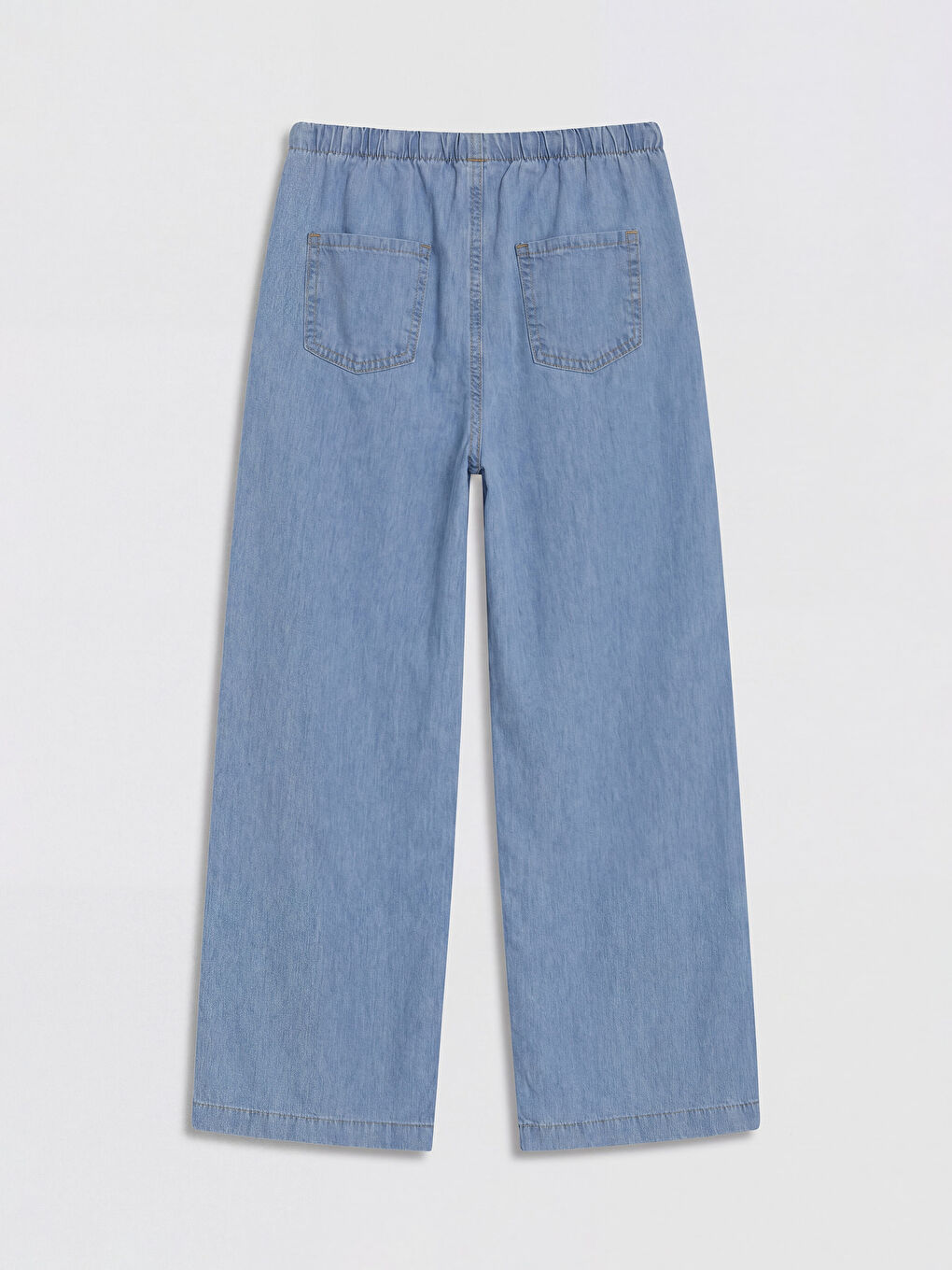 Mavi Wideleg Kız Çocuk Jean Pantolon-1