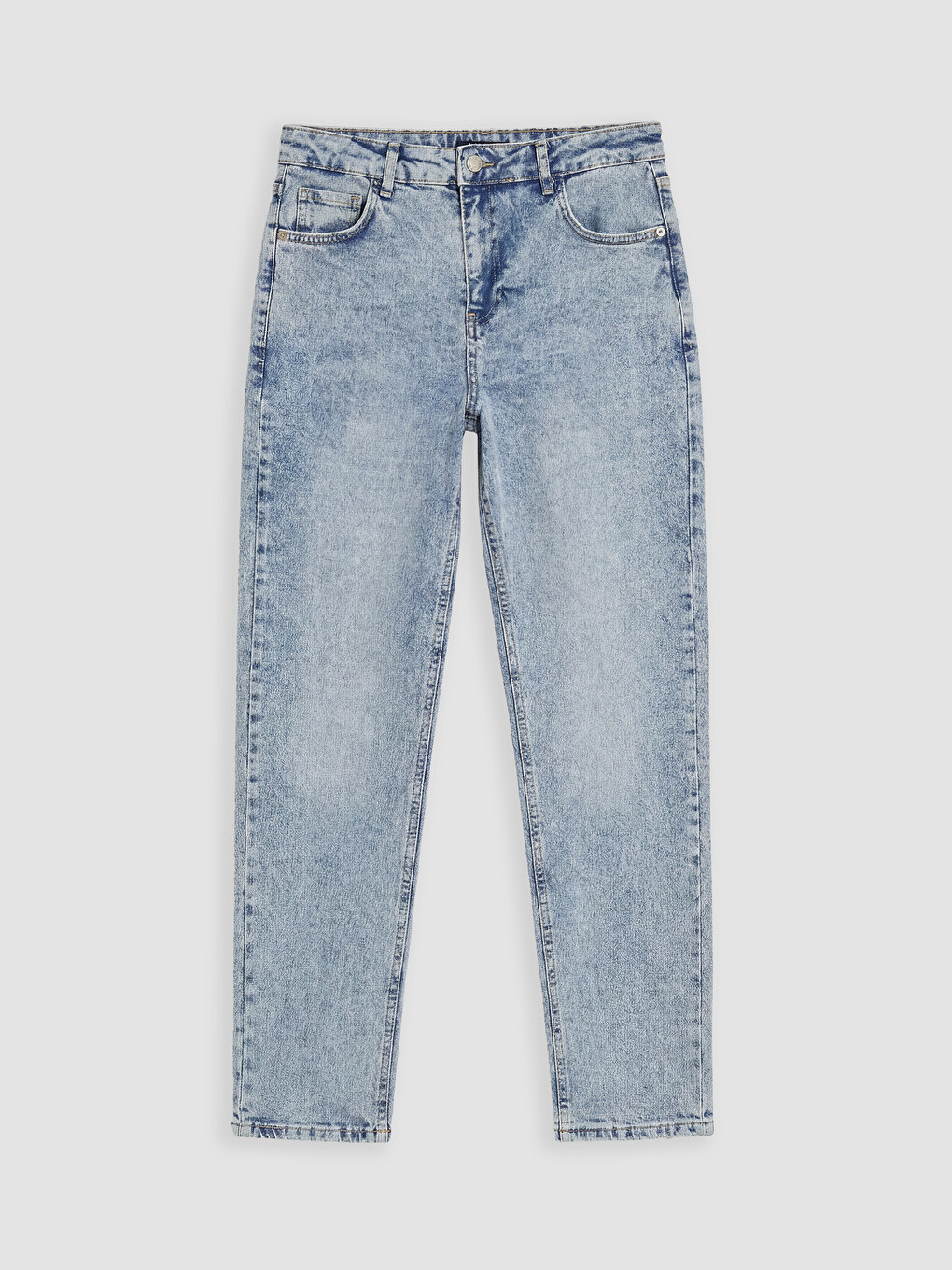İndigo Mom Fit Kadın Jean Pantolon