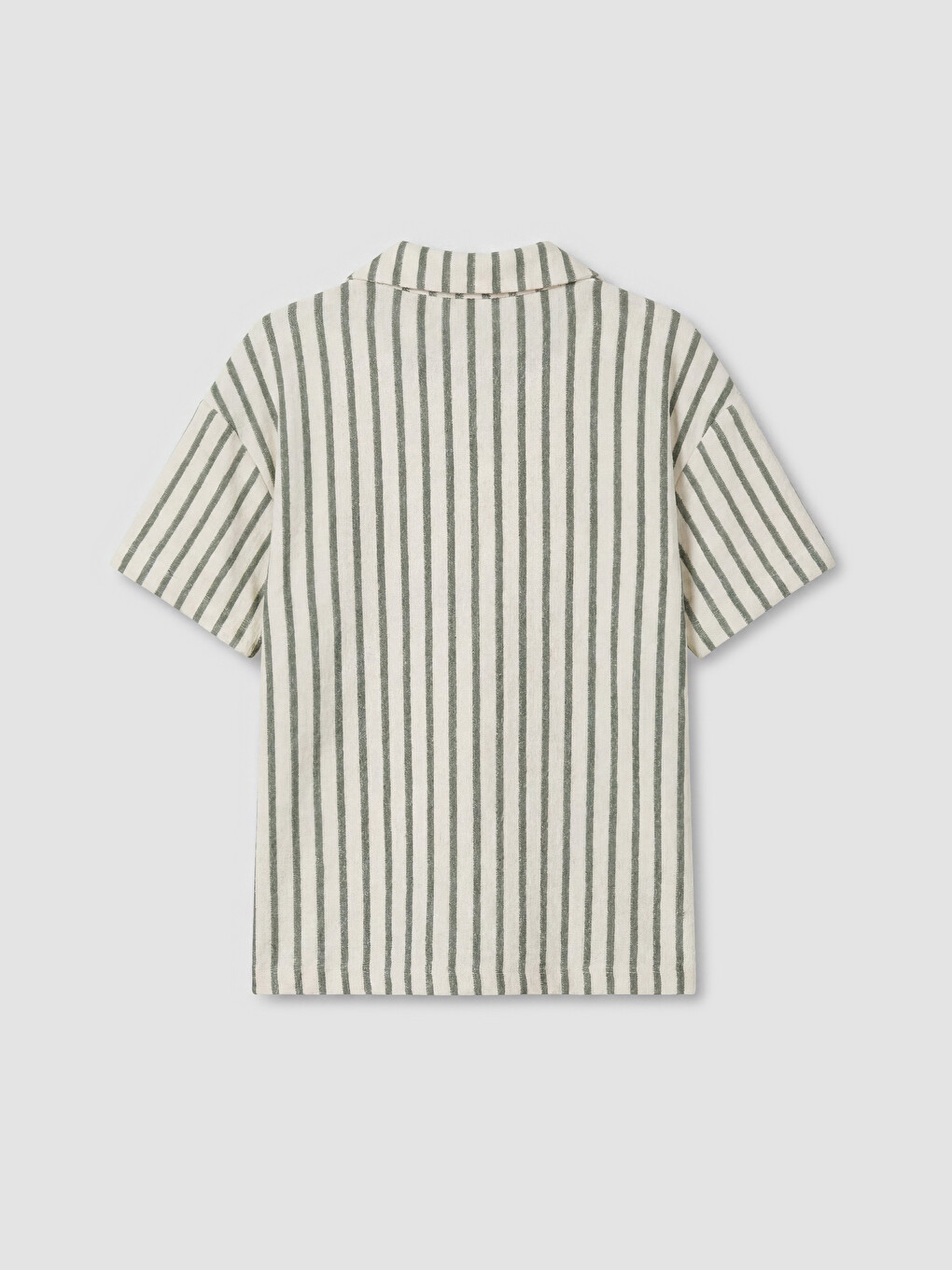 Haki Erkek Çocuk Loose Fit Gömlek-1